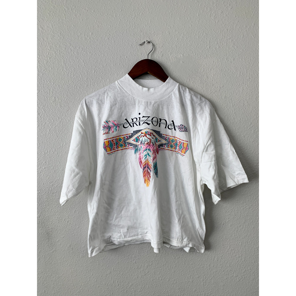 Vintage Womens Arizona Tribal Shirt Native Print Graphic Tee 1995 VTG One Size